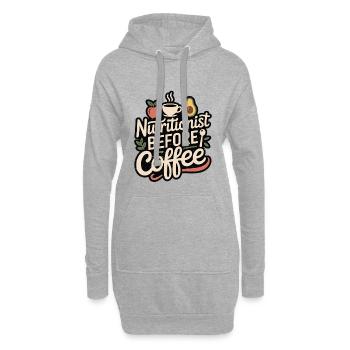 Nutritionist Before Coffee Dietary Coffee Lover - Hoodie-Kleid - Grau meliert - Vorne