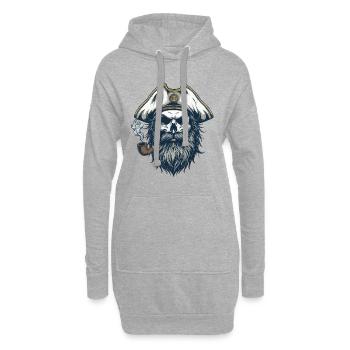 Kapitän Totenkopf Seemann Nautik Meer See Boot - Hoodie-Kleid - Grau meliert - Vorne