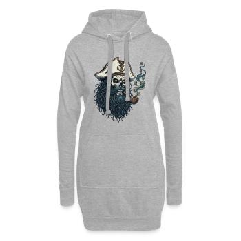 Capitaine Skull Sailor Bateau nautique Sea Lake - Sweat-shirt à capuche long Femme - gris chiné - Devant