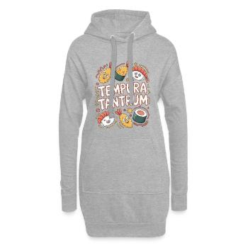 Tempura de sushi Tantrum Passionné de cuisine japonaise - Sweat-shirt à capuche long Femme - gris chiné - Devant