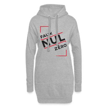 Gefälschtes Zero Zero-Replika-T-Shirt Ihres Komikers - Hoodie-Kleid - Grau meliert - Vorne