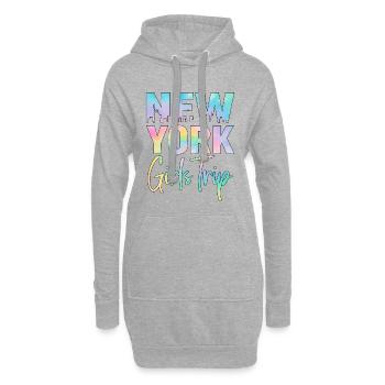 Voyage entre filles à New York - Sweat-shirt à capuche long Femme - gris chiné - Devant