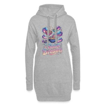 Slurp de ramen Dreams adore le bol de nouilles, ramen chef - Sweat-shirt à capuche long Femme - gris chiné - Devant