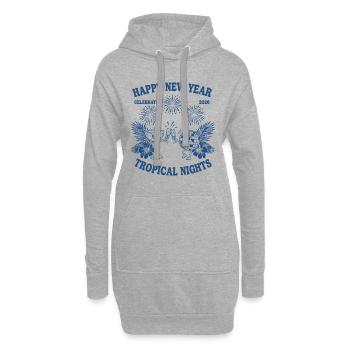 Bonne année Célébration des Nuits Tropicales 2026 - Sweat-shirt à capuche long Femme - gris chiné - Devant