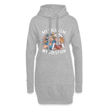 Ramen My Problem My Pictogram Dad Mom Noodle Bowl - Hoodie-Kleid - Grau meliert - Vorne