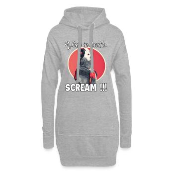 Idée de cadeau humoristique pour les gardiens de perroquets - Sweat-shirt à capuche long Femme - gris chiné - Devant