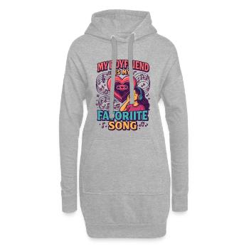 Valentinstag boyfriend liebeslied, musik romantik - Hoodie-Kleid - Grau meliert - Vorne