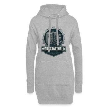 Werkstattheld, Werkzeugbau Profi - Sweat-shirt à capuche long Femme - gris chiné - Devant