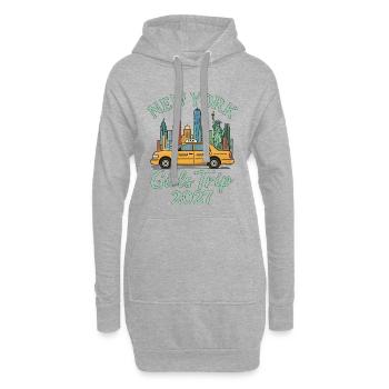 New York Girls Trip 2027 - Hoodie-Kleid - Grau meliert - Vorne