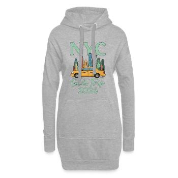 NYC Girls Trip 2026 - Hoodie-Kleid - Grau meliert - Vorne