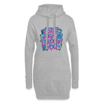 Technicien IRM : Je vois une image de résonance magnétique à droite - Sweat-shirt à capuche long Femme - gris chiné - Devant