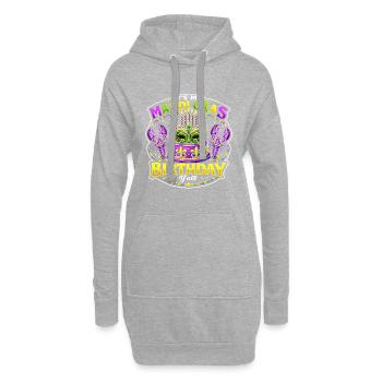 Mardi Gras Geburtstag Maske - Hoodie-Kleid - Grau meliert - Vorne