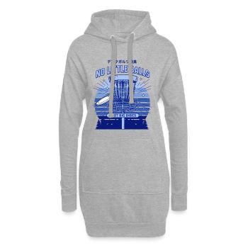 Disc Golf Keine kleinen Bälle Nur große Scheiben Korb - Hoodie-Kleid - Grau meliert - Vorne