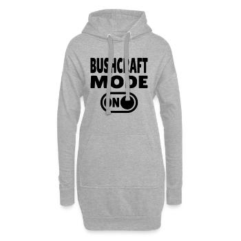 Bushcraft Mode ON – Waldleben einschalten - Hoodie-Kleid - Grau meliert - Vorne