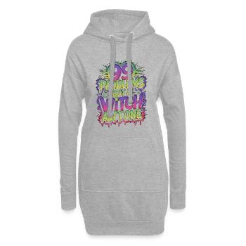 Witchcraft 99 Problems But Sorcery Spellcaster - Hoodie Dress - heather grey - Front