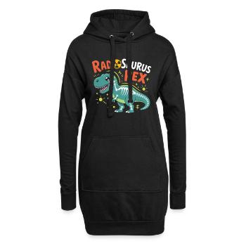 RadSaurus Rex Neon Dino - Sweat-shirt à capuche long Femme - noir - Devant