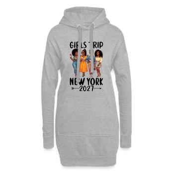 Voyage des filles à New York 2027 - Sweat-shirt à capuche long Femme - gris chiné - Devant