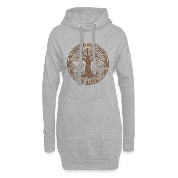 Bäume lieben wirklich meine Discs, Disc Golf Spaß - Hoodie-Kleid - Grau meliert - Vorne