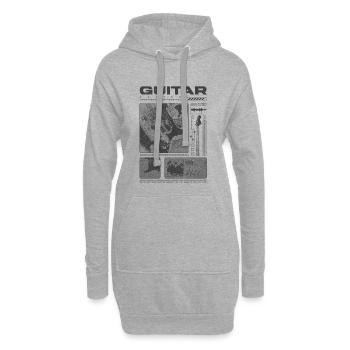Guitariste Guitariste Rock Musicien streetwear - Sweat-shirt à capuche long Femme - gris chiné - Devant