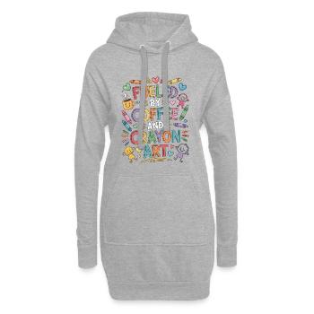 Pediatric Nurse Fueled By Coffee And Kids Nurse - Hoodie-Kleid - Grau meliert - Vorne