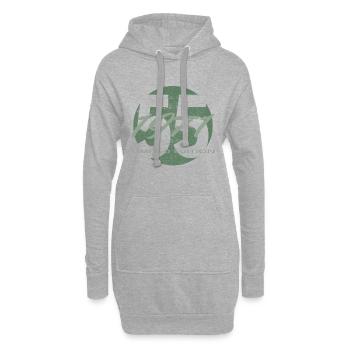 55e anniversaire 1971 cadeau pour hommes et femmes - Sweat-shirt à capuche long Femme - gris chiné - Devant