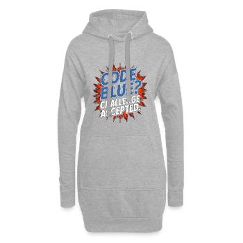 ICU Nurse Code Blue Challenge Trauma Response - Hoodie-Kleid - Grau meliert - Vorne