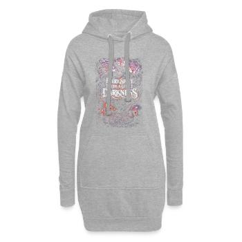 Romance sombre : chaque histoire a besoin d’un peu d’obscurité - Sweat-shirt à capuche long Femme - gris chiné - Devant