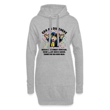 Jubel | Konfetti | Geh an die Theke | Kostüm - Hoodie-Kleid - Grau meliert - Vorne