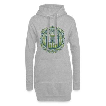 Disc-Golf-Korb in Woodland Scene Art - Hoodie-Kleid - Grau meliert - Vorne