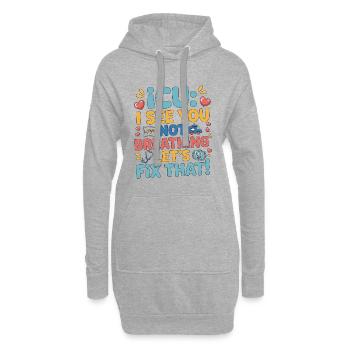 Soins intensifs, je te vois pas respirer, infirmière en soins aigus - Sweat-shirt à capuche long Femme - gris chiné - Devant