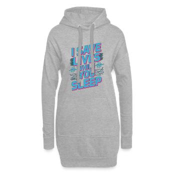 Infirmière en soins intensifs que je sauve des vies en tant qu’infirmière diplômée - Sweat-shirt à capuche long Femme - gris chiné - Devant