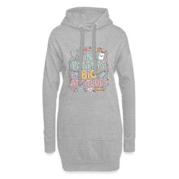 Infirmière pédiatrique Petits patients Soins pédiatriques de grande taille - Sweat-shirt à capuche long Femme - gris chiné - Devant