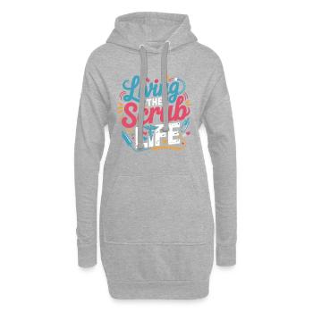 Living the Scrub Life - Hoodie-Kleid - Grau meliert - Vorne