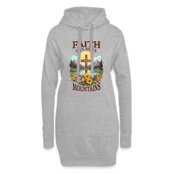 Faith can move Mountains Christian Quotes Jesus - Hoodie-Kleid - Grau meliert - Vorne