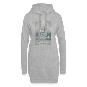 Créatures mythologiques de Bäckahäst - Sweat-shirt à capuche long Femme - gris chiné - Devant