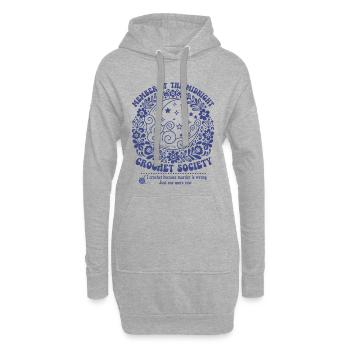 Membre de la Midnight Crochet Society Drôle - Sweat-shirt à capuche long Femme - gris chiné - Devant