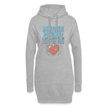 Infirmier en soins intensifs en mode soins intensifs en soins intensifs sauvants - Sweat-shirt à capuche long Femme - gris chiné - Devant