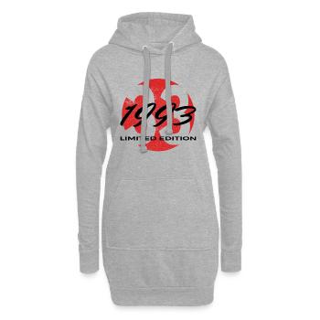 33e anniversaire 1993 cadeau pour hommes et femmes - Sweat-shirt à capuche long Femme - gris chiné - Devant