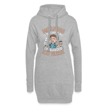 ICU Nurse Morning Is Not My Time Rapid Response - Hoodie-Kleid - Grau meliert - Vorne
