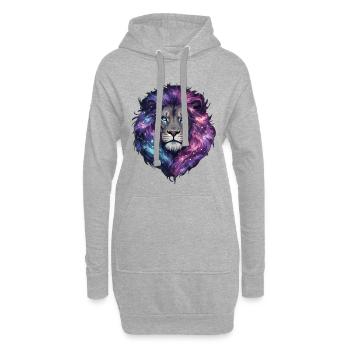 Cadeau drôle et coloré pour enfants lion mignon - Sweat-shirt à capuche long Femme - gris chiné - Devant