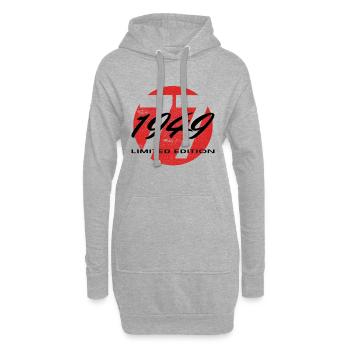 77e anniversaire 1949 cadeau pour hommes et femmes - Sweat-shirt à capuche long Femme - gris chiné - Devant
