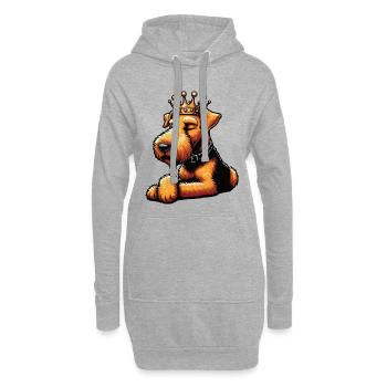Airedale Terrier Airedales Airedaleliebhaber - Hoodie-Kleid - Grau meliert - Vorne