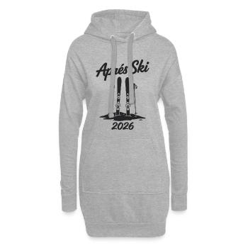 APRES SKI 2026 Fête de Piste d’Hiver - Sweat-shirt à capuche long Femme - gris chiné - Devant