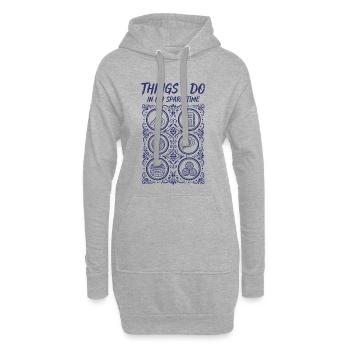 Choses que je fais pendant mon temps libre Amant drôle du crochet - Sweat-shirt à capuche long Femme - gris chiné - Devant