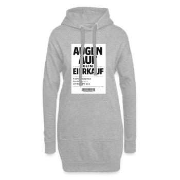 Restez vigilant lorsque vous achetez des œufs - Sweat-shirt à capuche long Femme - gris chiné - Devant