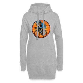 Vélo de route Vélo Vélo Sport Vélo VTT - Sweat-shirt à capuche long Femme - gris chiné - Devant