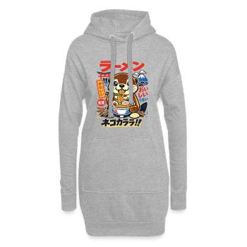 Loutre de Kawaii | Ramen | Soupe de nouilles | Restauration rapide - Sweat-shirt à capuche long Femme - gris chiné - Devant