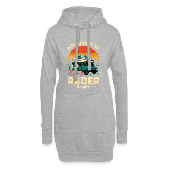 Ma maison a des roues | Vanlife Camper - Sweat-shirt à capuche long Femme - gris chiné - Devant
