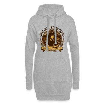 Hot Girl Book Club | Smart is Pretty - Hoodie-Kleid - Grau meliert - Vorne