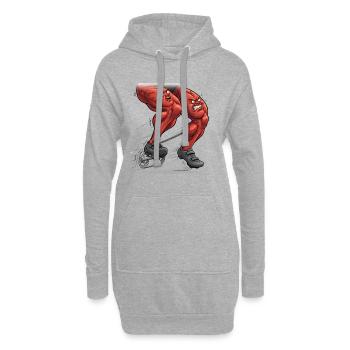 Vélo de route Vélo Vélo Sport Vélo VTT - Sweat-shirt à capuche long Femme - gris chiné - Devant